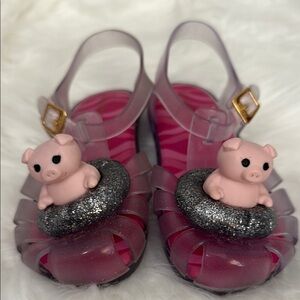 Mini Melissa Piggy Floaty Beach Pool Sandals Sz 11